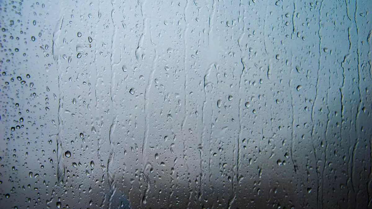 Water droplets on a window